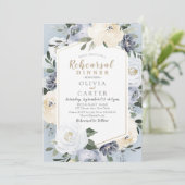 Invitation Dîner botanique poussiéreux et fleuri (Debout devant)