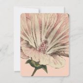 Invitation Dîner Botanique Rose Vintage Peach (Dos)