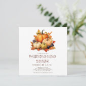 Invitation Dîner Citrouille sympa (Debout devant)