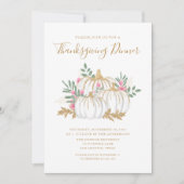 Invitation Dîner Citrouille Thanksgiving (Devant)