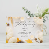 Invitation Dîner Citrouille Thanksgiving (Debout devant)