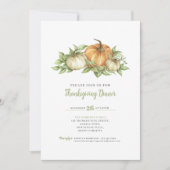 Invitation Dîner Citrouille Thanksgiving (Devant)