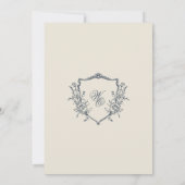 Invitation Dîner classique de répétition bleu de la marine Mo (Dos)