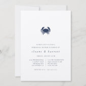 Invitation Dîner classique de répétition de crabe nautique (Devant)