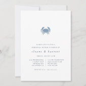 Invitation Dîner classique de répétition de crabe nautique (Devant)