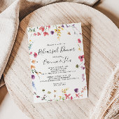 Invitation Dîner classique de répétition de fleurs sauvages c