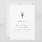 Invitation Dîner classique de répétition de homard nautique (Devant)