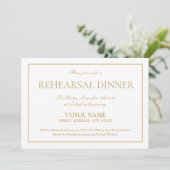 Invitation Dîner classique de répétition de script d'or (Debout devant)