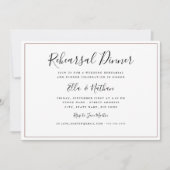 Invitation Dîner classique de répétition Mariage en Bourgogne (Devant)