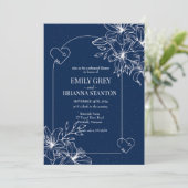 Invitation Dîner classique élégant de répétition en bleu de l (Debout devant)