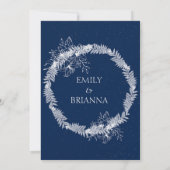 Invitation Dîner classique élégant de répétition en bleu de l (Dos)