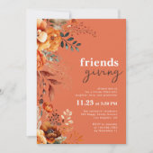 Invitation Dîner convivial floral (Devant)