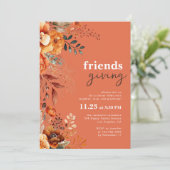 Invitation Dîner convivial floral (Debout devant)