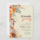 Invitation Dîner convivial floral (Devant)