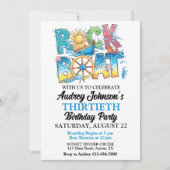 Invitation Dîner Coucher Croisière Rocher Le Bateau Anniversa (Devant)