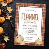 Invitation Dîner Cozy Flannel et Friends Friendsgiving