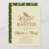 Invitation Dîner d’action de grâces Dîners Soyons Basés Turqu (Devant / Derrière)