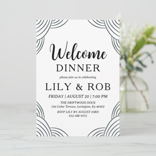 Invitation dîner d'accueil (Debout devant)