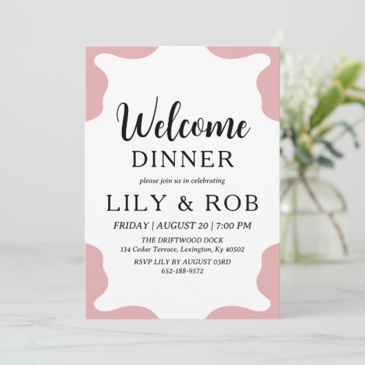 Invitation dîner d'accueil (Debout devant)