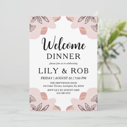 Invitation dîner d'accueil (Debout devant)