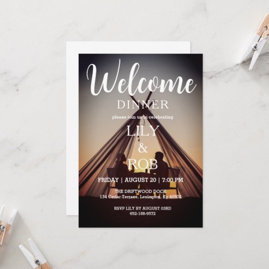 Invitation dîner d'accueil (Devant/Arrière en situation)