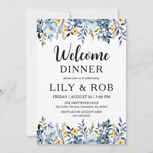 Invitation dîner d'accueil (Devant)