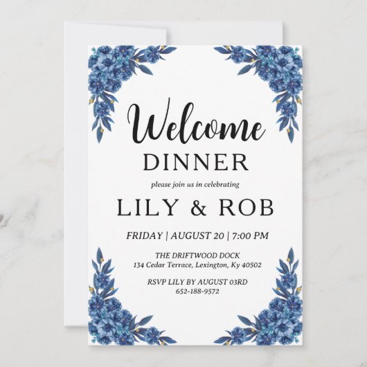 Invitation dîner d'accueil (Devant)