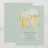 Invitation Dîner d'accueil Champagne (Devant / Derrière)
