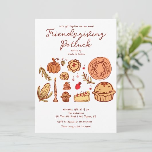 Invitation Dîner d'action (Debout devant)