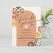 Invitation Dîner d'action ami Arch Fall Terracotta Citrouille (Debout devant)