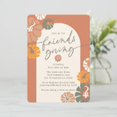 Invitation Dîner d'action ami Arch Fall Terracotta Citrouille (Debout devant)