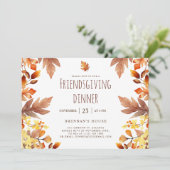 Invitation Dîner d'action amicale moderne Soirée d'action de  (Debout devant)