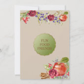 Invitation Dîner d'action amicale Pommes d'automne cannelle R (Dos)