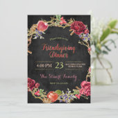 Invitation Dîner d'action amicale Pommes d'automne cannelle R (Debout devant)