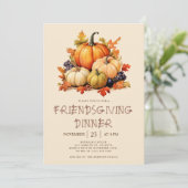 Invitation Dîner d'action citrouille (Debout devant)