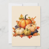 Invitation Dîner d'action citrouille (Dos)