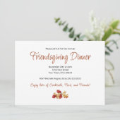 Invitation Dîner d'action d'amitié Élégant Foliage Thanksgivi (Debout devant)