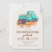 Invitation Dîner d'action d'amitié Potluck Russe Camion de fe (Devant)