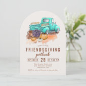 Invitation Dîner d'action d'amitié Potluck Russe Camion de fe (Debout devant)