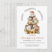 Invitation Dîner d'action d'amitié Russe Citrouille Automne (Devant / Derrière)