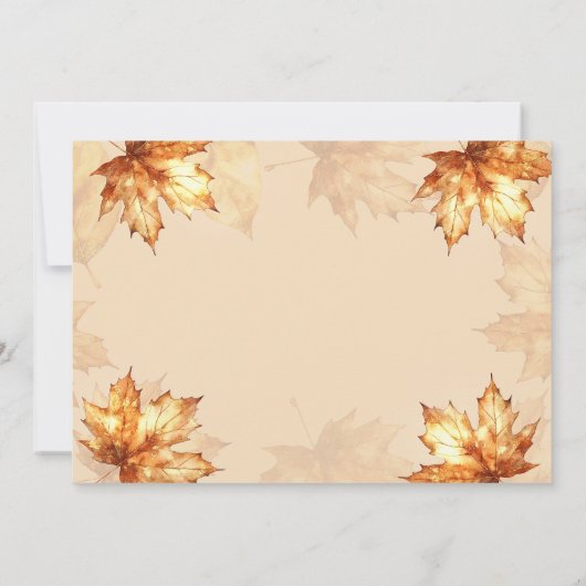 Invitation Dîner d'action d'amitié Rustique Élégant Thanksgiv (Dos)