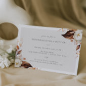 Invitation Dîner d'action de fleurs automne