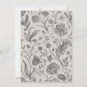 Invitation Dîner d'action de grâce Botanique Vintage Personna (Dos)