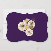 Invitation dîner d'action de grâce de feuillage pourpre d'aut (Dos)