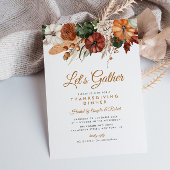 Invitation dîner d'action de grâce de la récolte d'automne