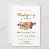 Invitation dîner d'action de grâce du feuillage (Devant)