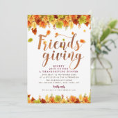 Invitation Dîner d'action de grâce du feuillage d'automne (Debout devant)