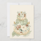 Invitation Dîner d'action de grâce Vert ivoire Brown or (Dos)