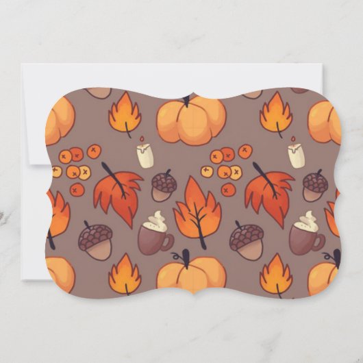 Invitation Dîner d'action de grâces (Dos)