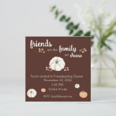 Invitation Dîner d'action de grâces (Debout devant)